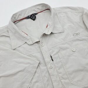 Outdoor Research Shirt Mens XL Ivory Wayward Short Sleeve Stretch Outdoor Hiking
